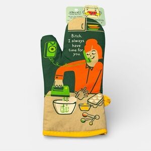 Blue Q Quirky Green and Orange Oven Mitt